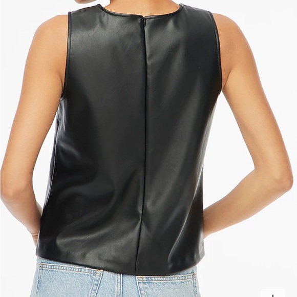 J.Crew Black Faux Leather Shell Womens Size Small NWT $89 - Picture 3 of 6